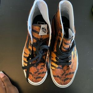 Tiger Print High Top Vans